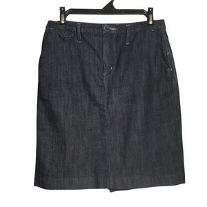 BANANA REPUBLIC STRETCH DARK WASH HIGH QUALITY‎ DENIM SKIRT 0 POCKETS